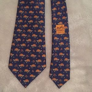 HERMES Silk Tie TURTLES!